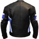 RTX Dark Knight Blue Cruiser Leather Biker Jacket