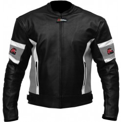 RTX Dark Knight Grey Cruiser Leather Biker Jacket