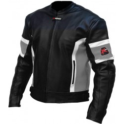RTX Dark Knight Grey Cruiser Leather Biker Jacket
