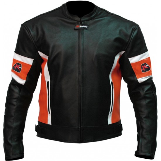 RTX Dark Knight Red Cruiser Leather Biker Jacket