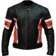 RTX Dark Knight Red Cruiser Leather Biker Jacket