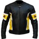 RTX Dark Knight Yellow Cruiser Leather Biker Jacket