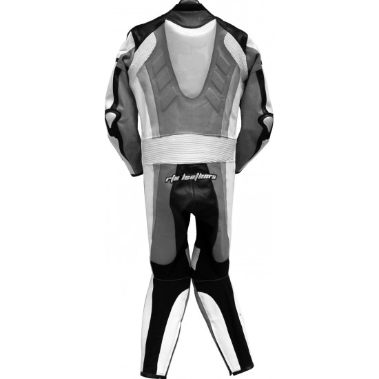 RTX Grey Spartan Sports Biker One Piece Leather Suit RTX Grey Spartan Sports Biker One Piece Leather Suit