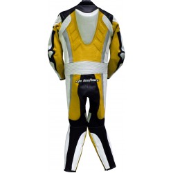 RTX Yellow Spartan Sports Biker One Piece Leather Suit 