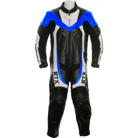 Mini Moto Junior Blue Biker Leather Suit