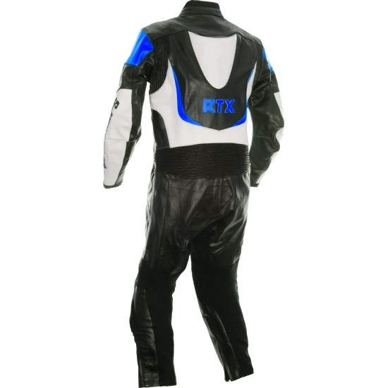 Mini Moto Junior Blue Biker Leather Suit