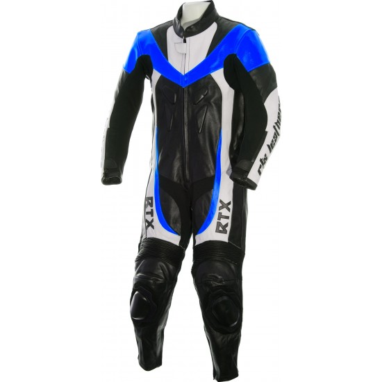 Mini Moto Junior Blue Biker Leather Suit