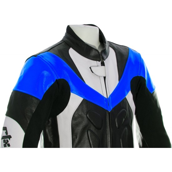 Mini Moto Junior Blue Biker Leather Suit
