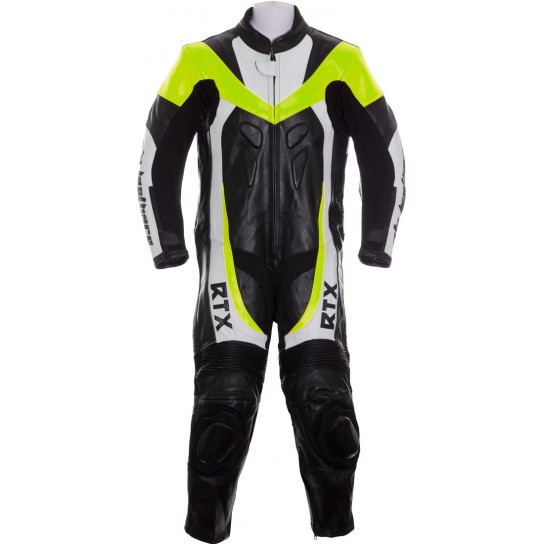 Mini Moto Junior Fluorescent Yellow Biker Leather Suit