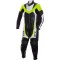 Mini Moto Junior Fluorescent Yellow Biker Leather Suit
