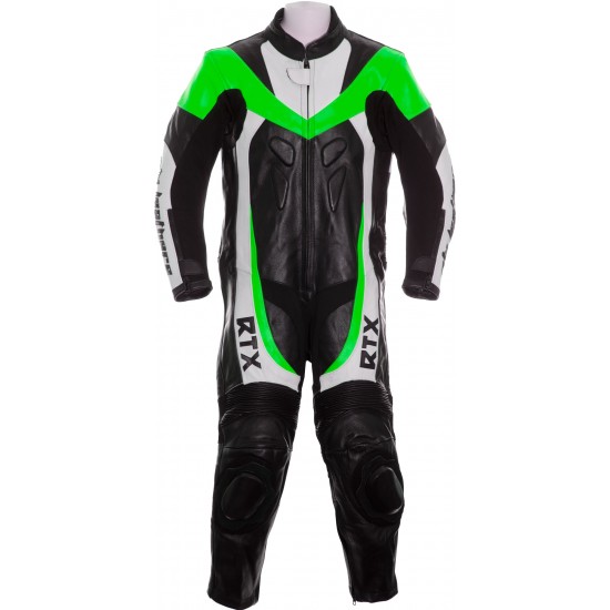 Mini Moto Junior Green Biker Leather Suit