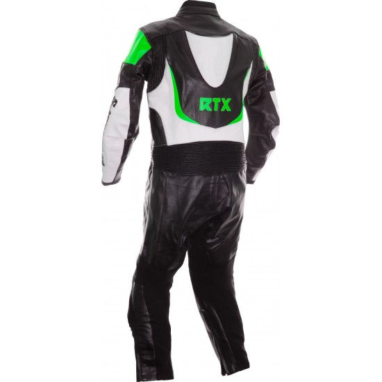 Mini Moto Junior Green Biker Leather Suit