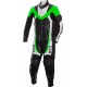 Mini Moto Junior Green Biker Leather Suit