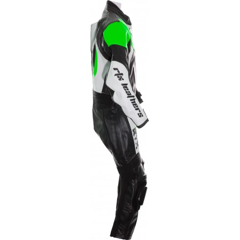 Mini Moto Junior Green Biker Leather Suit Mini Moto Junior Green Biker Leather Suit