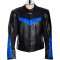 RTX Force One Blue Black Leather Jacket