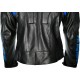 RTX Force One Blue Black Leather Jacket