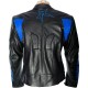 RTX Force One Blue Black Leather Jacket