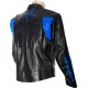 RTX Force One Blue Black Leather Jacket