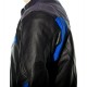 RTX Force One Blue Black Leather Jacket