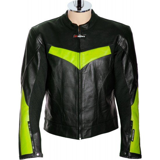 RTX Force One Florescent Black Leather Jacket
