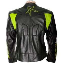 RTX Force One Florescent Black Leather Jacket
