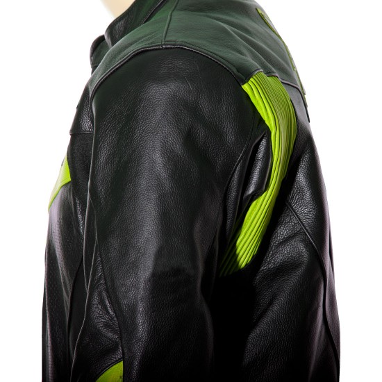 RTX Force One Florescent Black Leather Jacket