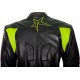 RTX Force One Florescent Black Leather Jacket