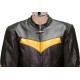 RTX Force One Orange Black Leather Jacket