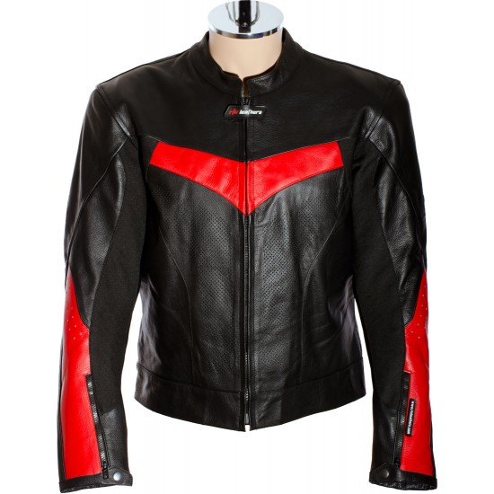RTX Force One Red Black Leather Jacket