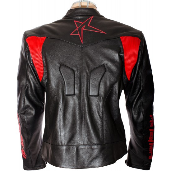 RTX Force One Red Black Leather Jacket