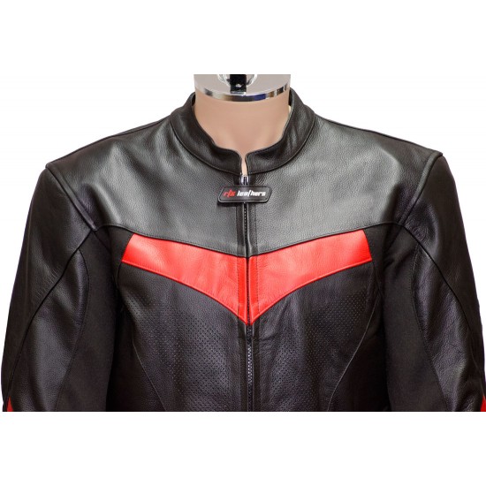 RTX Force One Red Black Leather Jacket