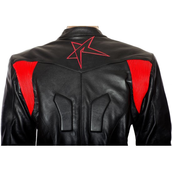RTX Force One Red Black Leather Jacket
