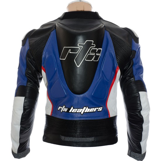 GP Tech Blue Black Motorcycle Sports Biker Jacket