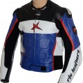 RTX GP Tech Blue Leather Jacket