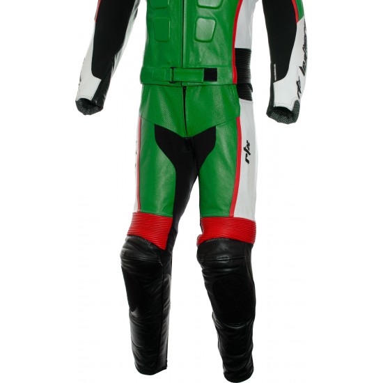 RTX GP Tech Racing Green Leather Suit