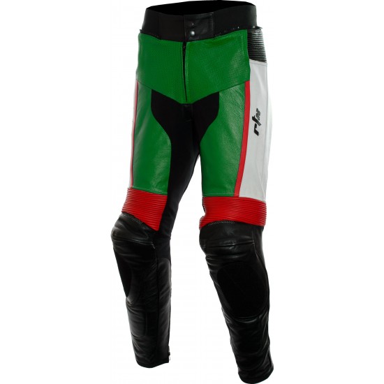 RTX GP Tech Green Leather Biker Pant