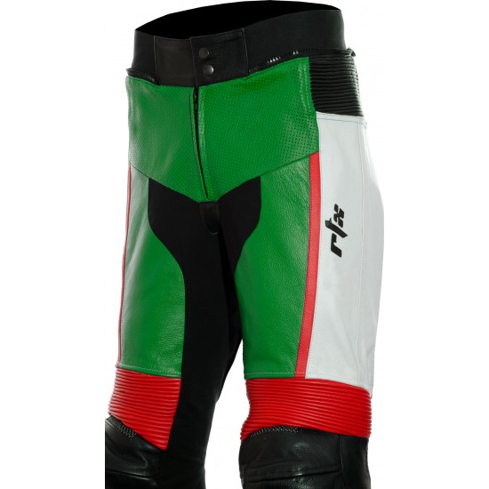 RTX GP Tech Green Leather Biker Pant