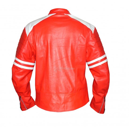 Fight Club Replica Red Casual Leather Jacket