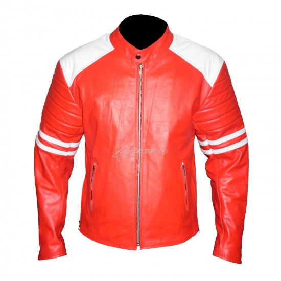 Fight Club Replica Red Casual Leather Jacket