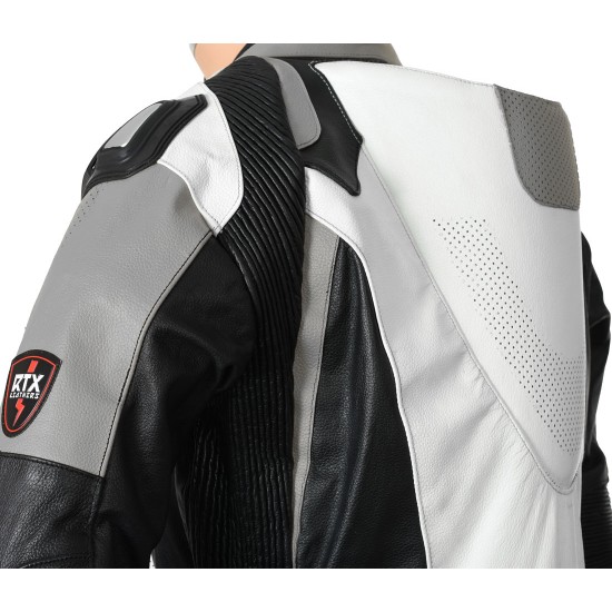 RTX Katana Gun Metal Grey Kangaroo 1 Piece Race Leathers