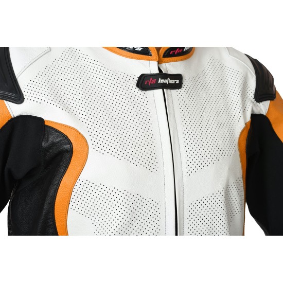 RTX Katana Orange Kangaroo 1 Piece Race Leathers