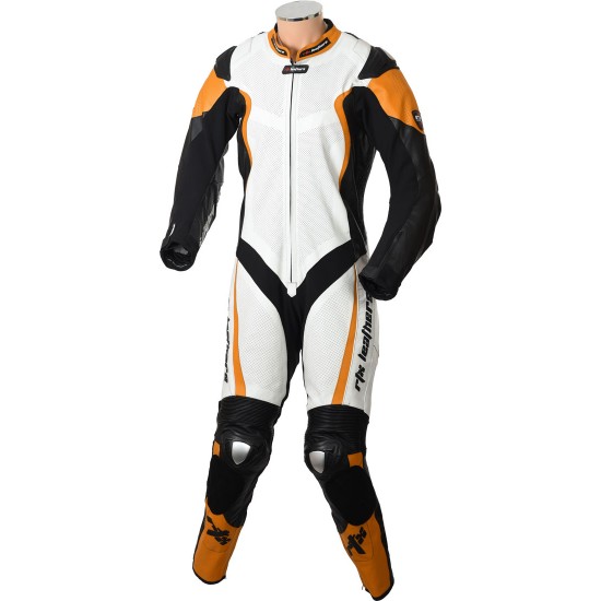 RTX Katana Orange Kangaroo 1 Piece Race Leathers