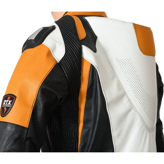 RTX Katana Orange Kangaroo 1 Piece Race Leathers
