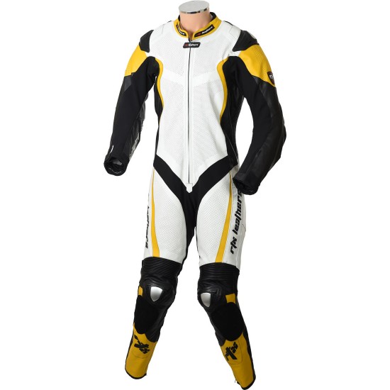 RTX Katana Yellow Kangaroo 1 Piece Race Leathers