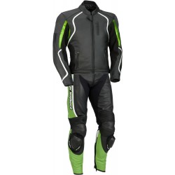 RTX Ninja Green Leather Biker Suit 