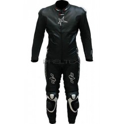 RTX Panther Black Original Sports Biker Motorcycle One Piece Race Leathers Suit