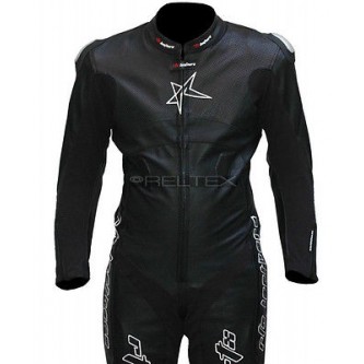 RTX Panther Black Original Sports Biker Motorcycle One Piece Race Leathers Suit RTX Panther Black Original Sports Biker Motorcycle One Piece Race Leathers Suit