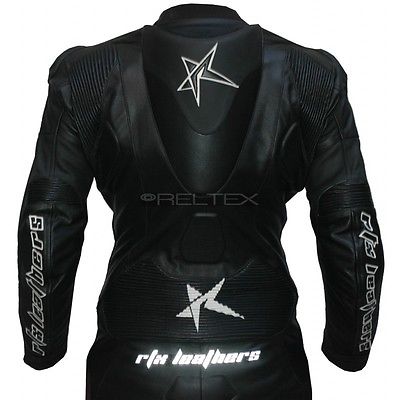RTX Panther Black Original Sports Biker Motorcycle One Piece Race Leathers Suit RTX Panther Black Original Sports Biker Motorcycle One Piece Race Leathers Suit
