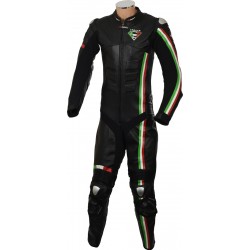 RTX Panther Italia Black Leather Race Leather 1 Piece Suit