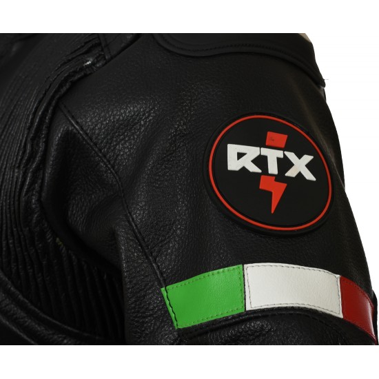 RTX Panther Italia Black Leather Race Leather 1 Piece Suit